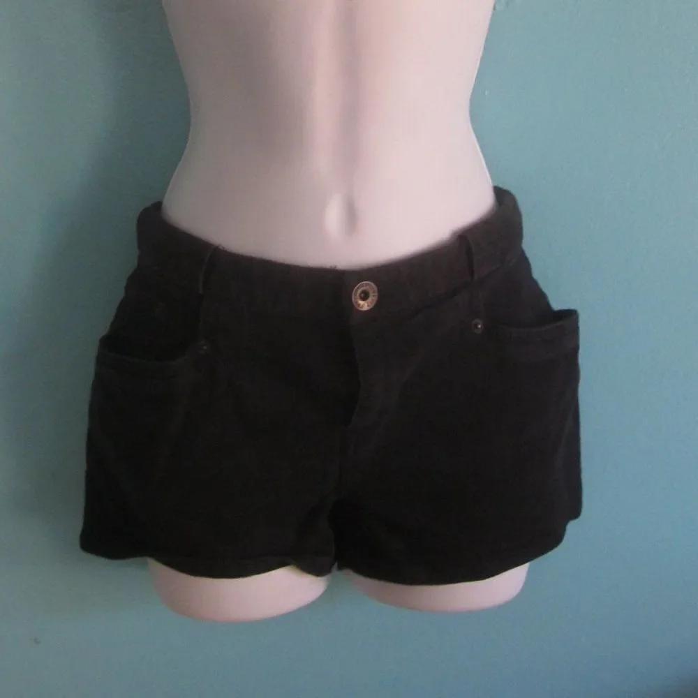 Theyskins Theory Womens Size 25  Black Denim Short Shorts 2.5